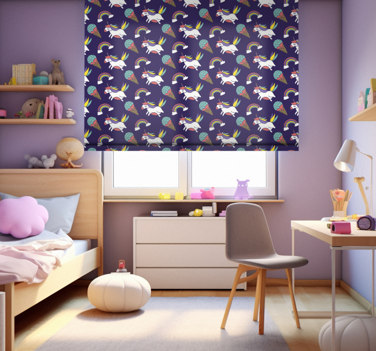 unicorn pattern Childrens blind - TenStickers