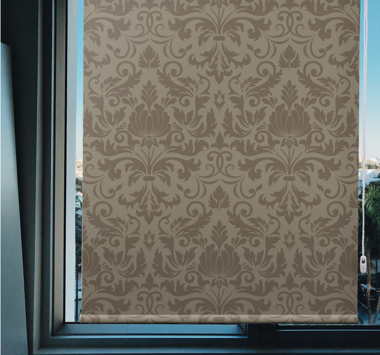 Velvet flocked vintage roller blind - TenStickers