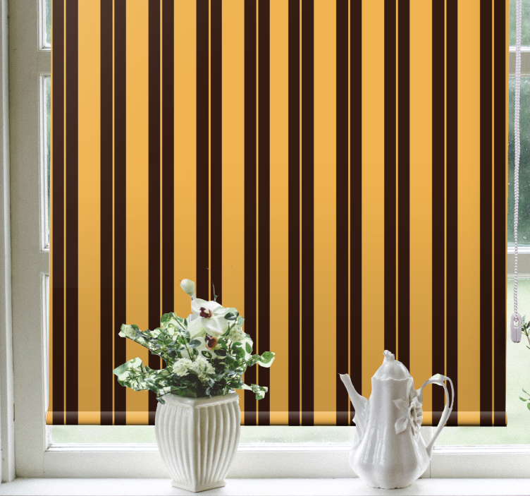 Striped vintage design roll-up kitchen blind - TenStickers