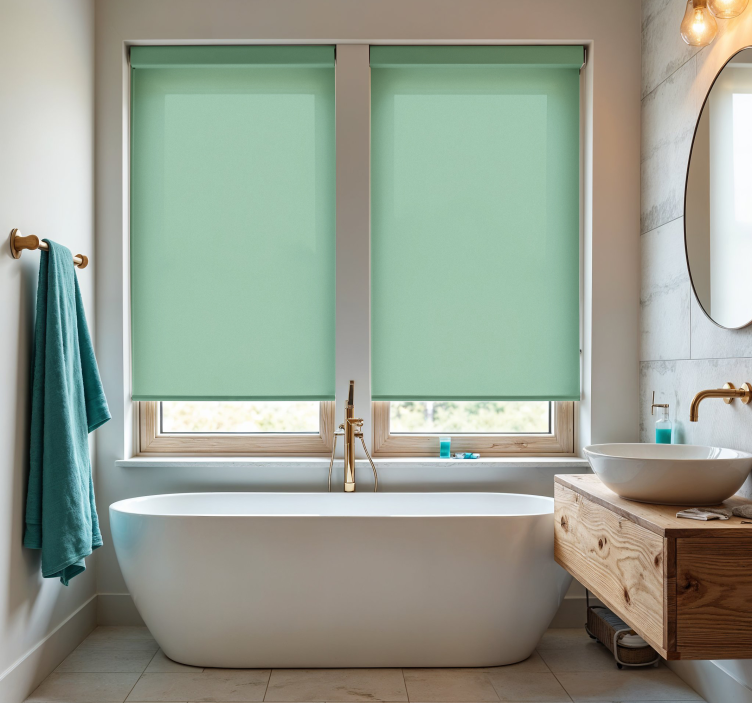 Water green monocolour roller blind - TenStickers