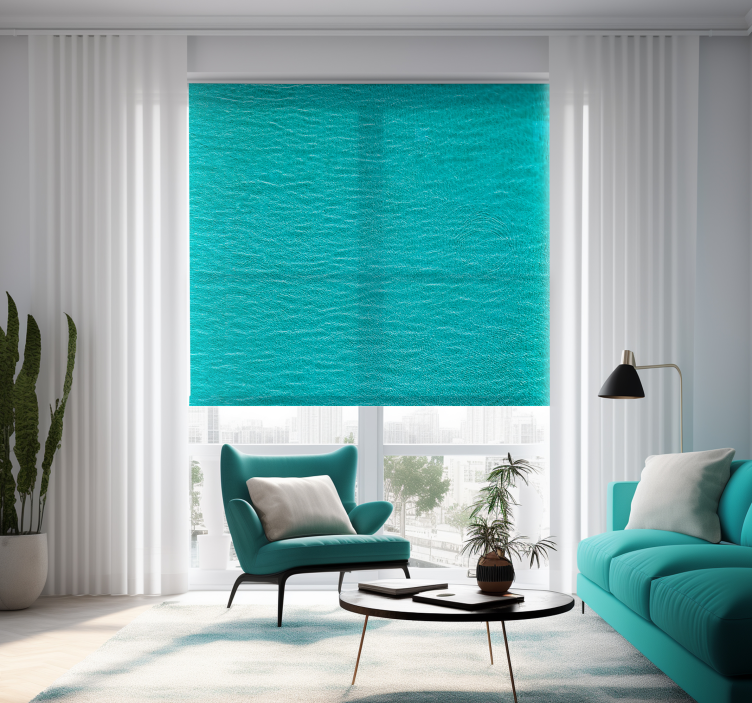 Water Texture Turquoise Roller Blind - TenStickers