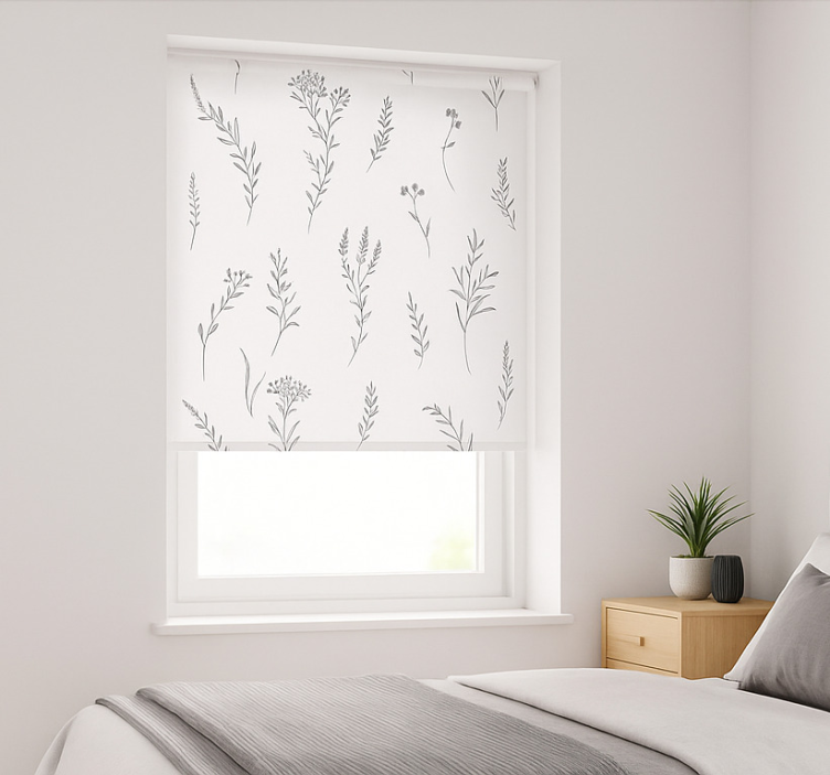White colour with plants master bedroom shades - TenStickers