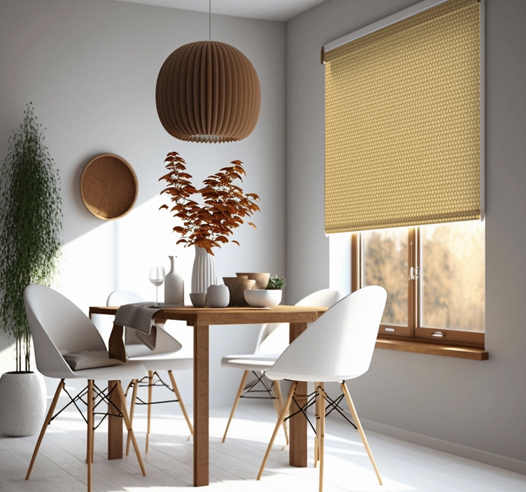 Wicker rustic living room roller blind - TenStickers