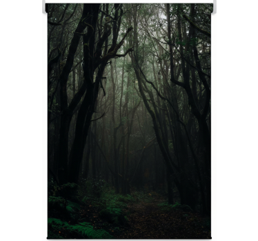Tree blind in dark enchanted forest - TenStickers