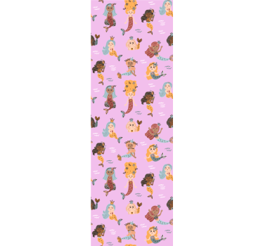 Blind children pink mermaids - TenStickers