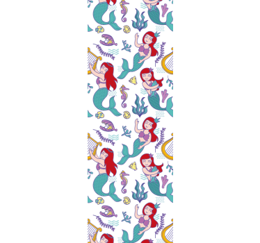 Blind children mermaid ariel smiling - TenStickers