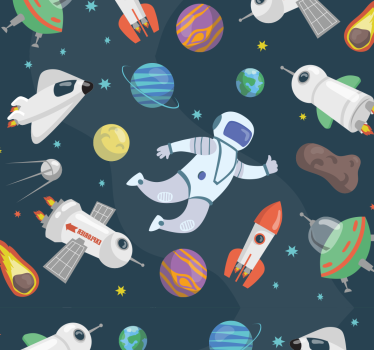 Blind children explore space ships - TenStickers
