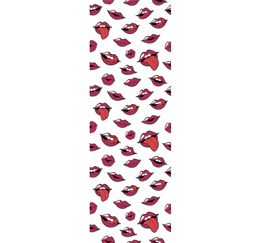Blind teens abstract lips and tongue - TenStickers