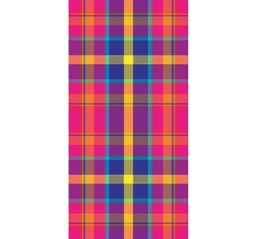 Blind teens colourful gingham pattern - TenStickers