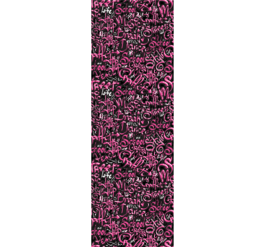 Blind teens in pink and black graffiti - TenStickers