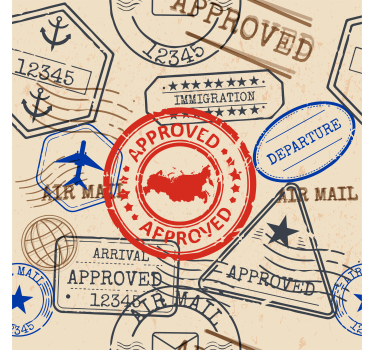 Blind teens travel stamps - TenStickers