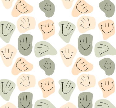 Blind teens simple neutral colors smiley faces - TenStickers