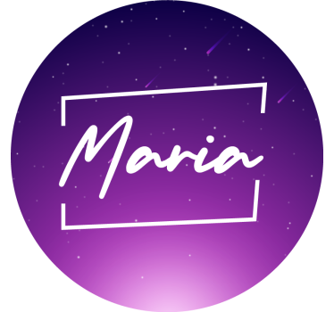 Blind purple galaxy with your name - TenStickers