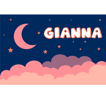 Blind purple moon and sky customizable - TenStickers