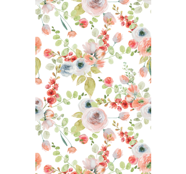 Floral branches Classic roller blind - TenStickers