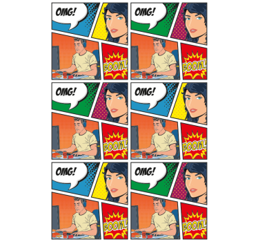 Gamer fun gamer roller teenage blind - TenStickers