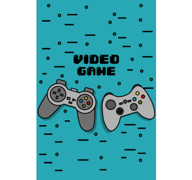 Two retro controllers gamer roller blind - TenStickers