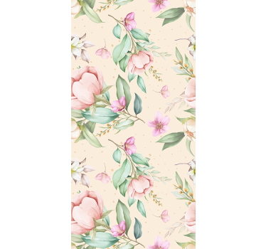 Floral roller blind original floral design Balcony blind - TenStickers