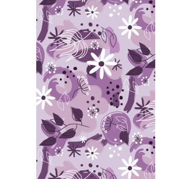 Different purple Flower roller blind - TenStickers