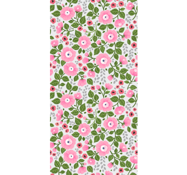 Pink blooms garden blind flowers and plants - TenStickers