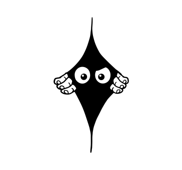 Funny monocolor peeking eyes teenage blind - TenStickers