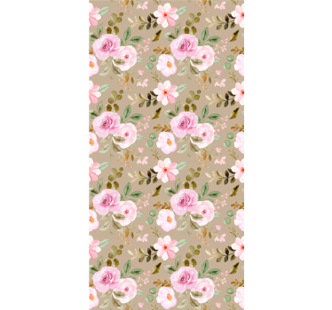 Floral roller blind in pink flower designs - TenStickers