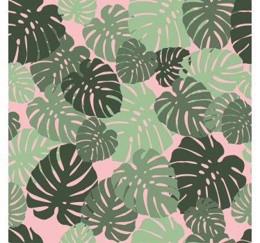Tropical Monstera flowers and plants pattern roller blind  - TenStickers