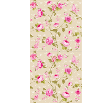 Vintage Flower print Flower roller blind - TenStickers