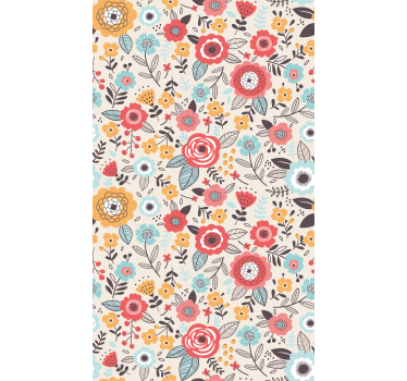 Vibrant Botanical Arrangement blind flowers and plants - TenStickers