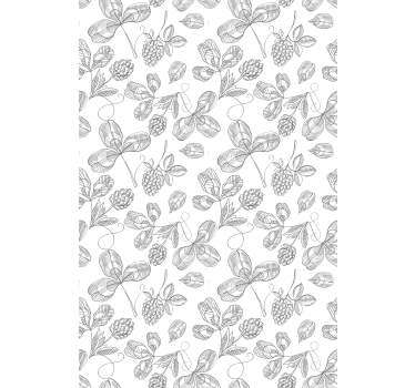 Floral Embroidery grey kitchen blind - TenStickers