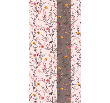 Elegant bird motif blind flowers and plants - TenStickers