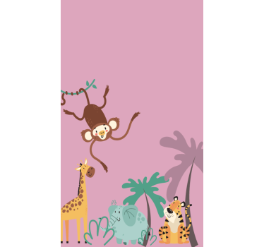 "Boho" kids jungle Animal blind - TenStickers