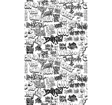 Black and white graffiti Teenage blind - TenStickers