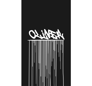 Personalized graffiti printed window teenage blind - TenStickers