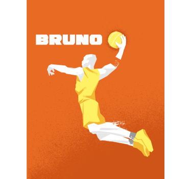 Basketball personalized name teenage blind - TenStickers