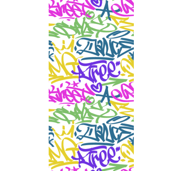 Colourful crazy graffiti teenage blind - TenStickers