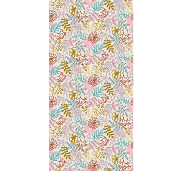 Multicolour line pattern Flower drawing blind - TenStickers