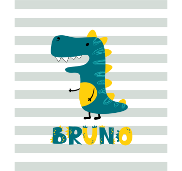 Jurassic dinosaur with name kids roller blind - TenStickers