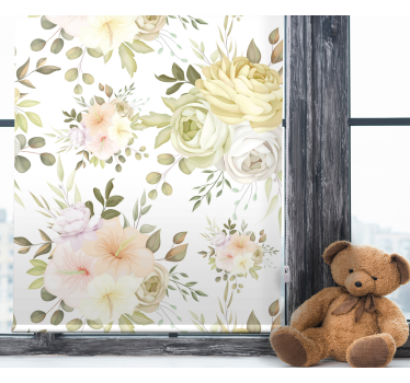 Floral roller blind beautiful floral seamless pattern - TenStickers