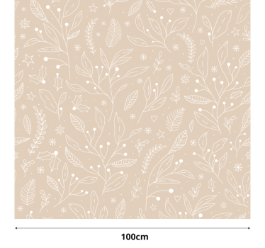 Christmas plants motif beige roller blind - TenStickers