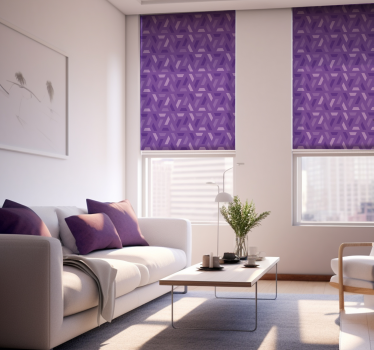 Lilac abstract triangle pattern Living room blind - TenStickers