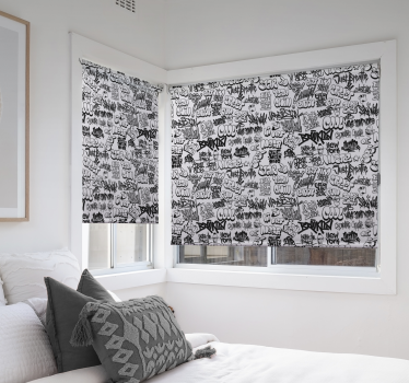 Black and white graffiti Teenage blind - TenStickers