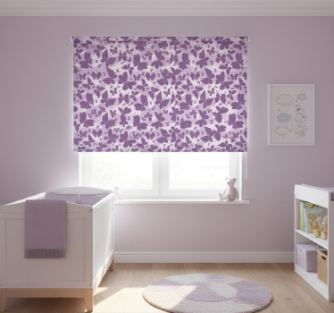 Blind children cloudy sky purple butterfly pattern - TenStickers