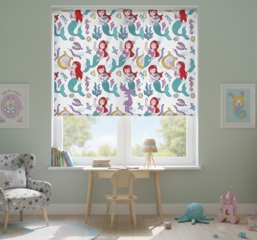 Blind children mermaid ariel smiling - TenStickers