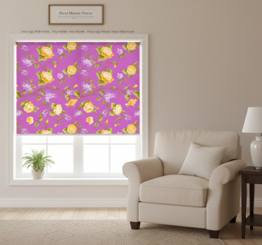 Blind purple floral blossom design - TenStickers