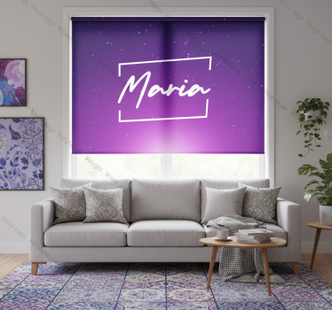 Blind purple galaxy with your name - TenStickers