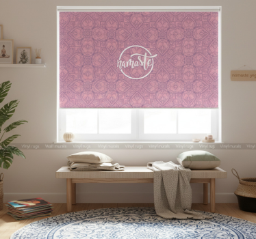 Blind purple namaste yoga - TenStickers