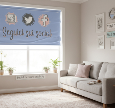 Blind purple social media promotion - TenStickers