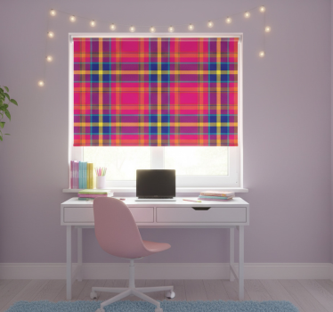 Blind teens colourful gingham pattern - TenStickers