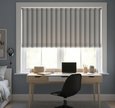 Blind teens grey vertical striped style - TenStickers